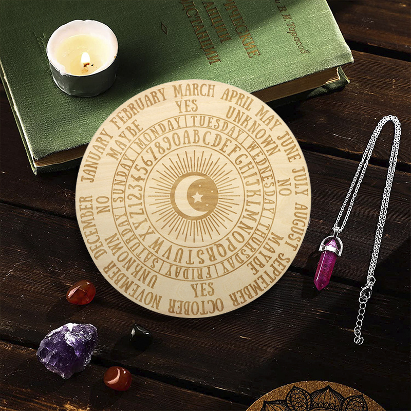 Tavola a pendolo per divinazione in legno da 12 pollici tavola Ouija  messaggio metafisico Kit tavola
