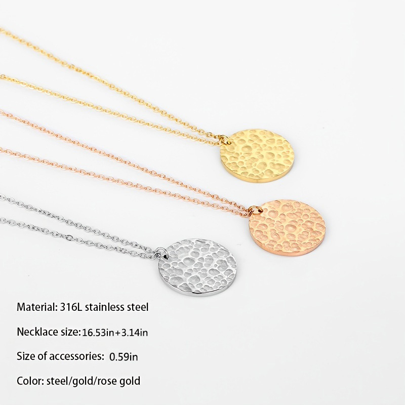 Stainless Steel Golden Color Oval Embossing Chains - Temu