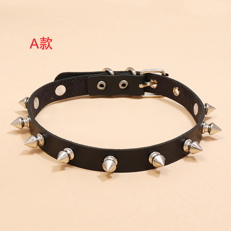 PUNK Rock goth Chokers women men leather Spiked rivets stud collar choker  necklace statement jewelry