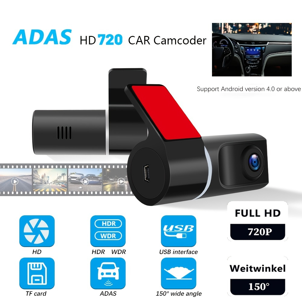 9.66''hd 1080p Pantalla Coche Dvr Dash Cam Cámara Video - Temu