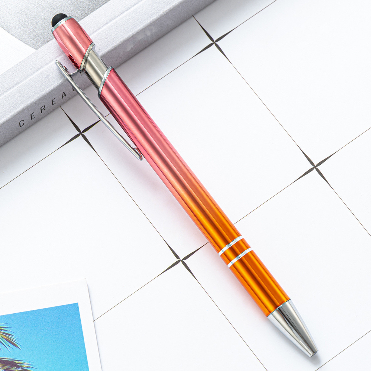 Aluminum inkless pen with eraser  Magellan Creative Branding Solutions