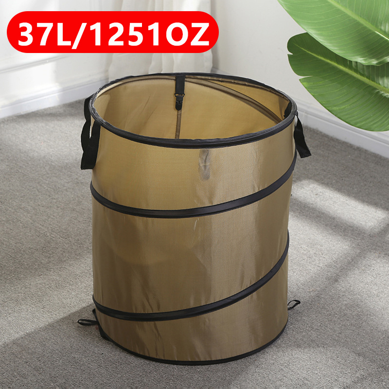 1pc 37l Reusable Garden Lawn Yard Waste Bag, Foldable Leaf Bag