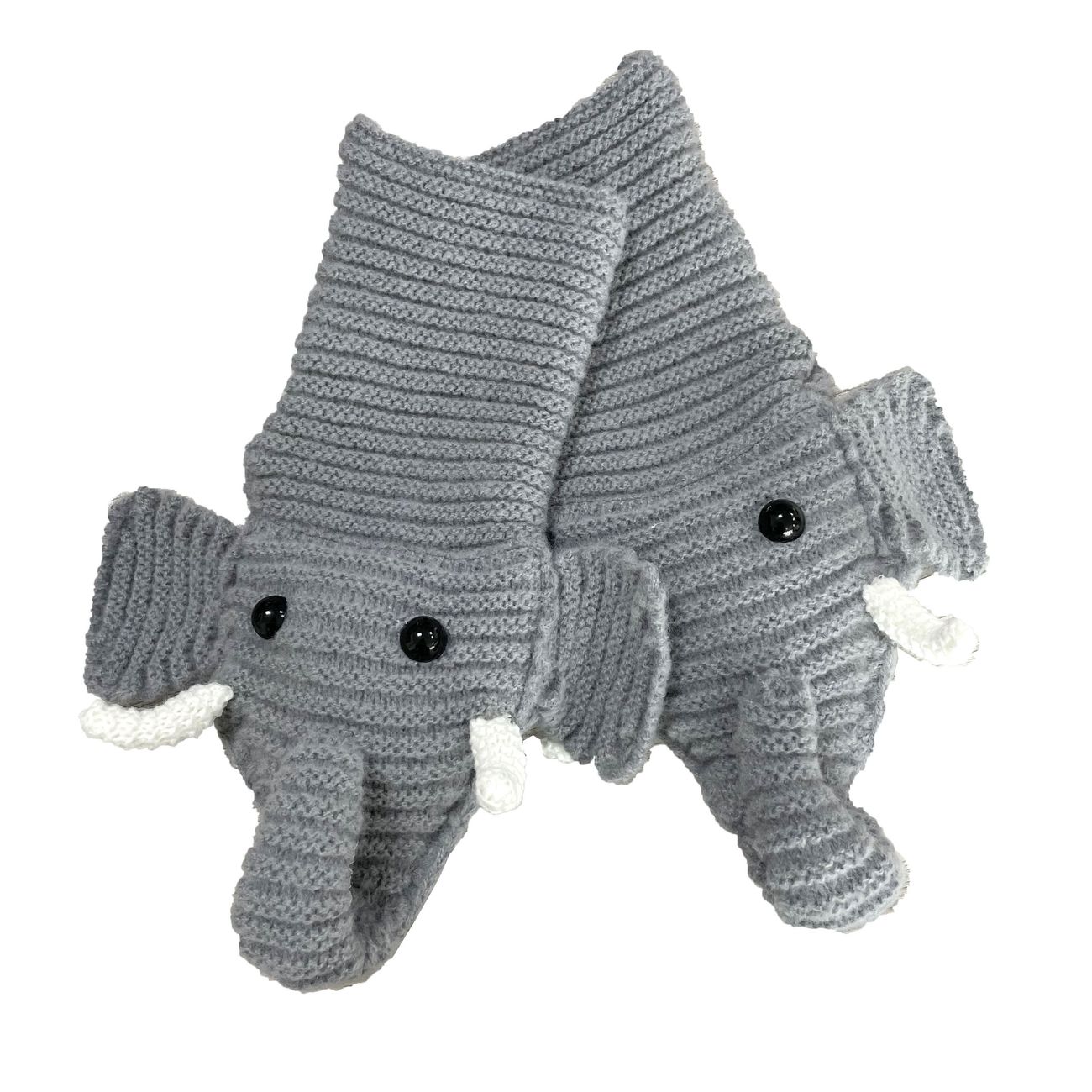 3d Cartoon Elephant Gloves Winter Warm Knitted Half Fingered Line Gloves  For Women Girls | Don't Miss These Great Deals | Temu