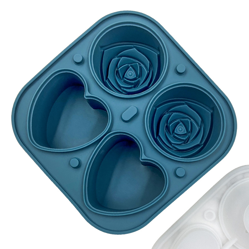 Rose Ice Cube Mold Reusable Ice Cube Mold Easy Release Silicone