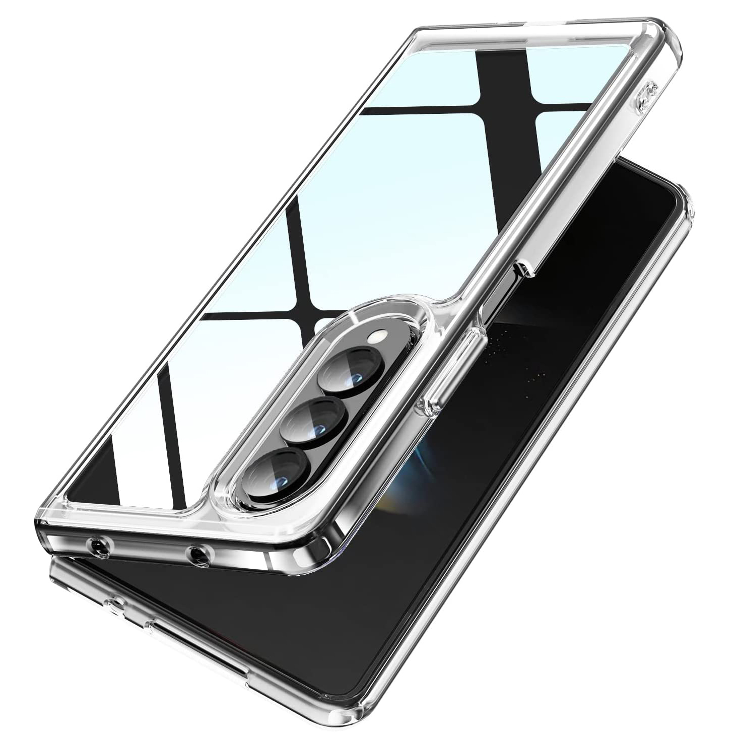 For Samsung Galaxy Z Fold 4/Fold 5 Clear Case Shockproof Slim