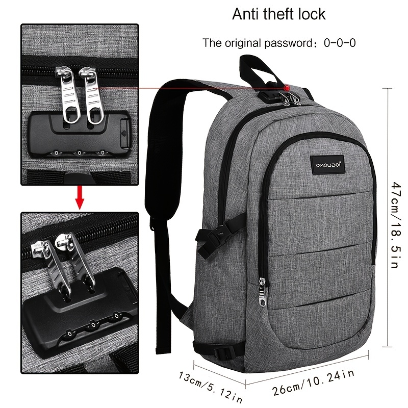 Omouboi Business Laptop Backpack Waterproof Large Capacity Students School  Bag Travel Backpack - Temu