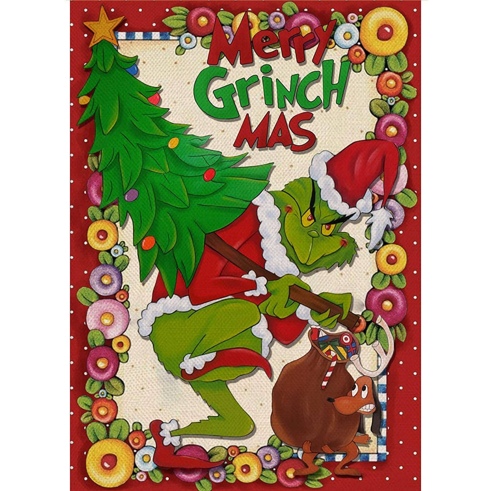 The Grinch 30X30Cm(Canvas) Full Round Drill Diamond Painting
