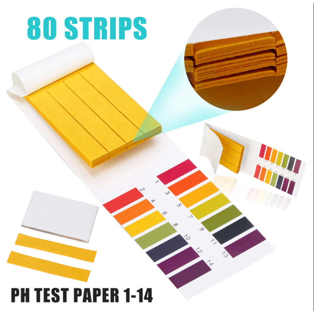 100 Bandes/paquet Bandelettes de Test PH 1-14st Indicateur Sensible Papier  Tournesol Pleine Ph-mètre D'eau Qualité Kit de Test - AliExpress