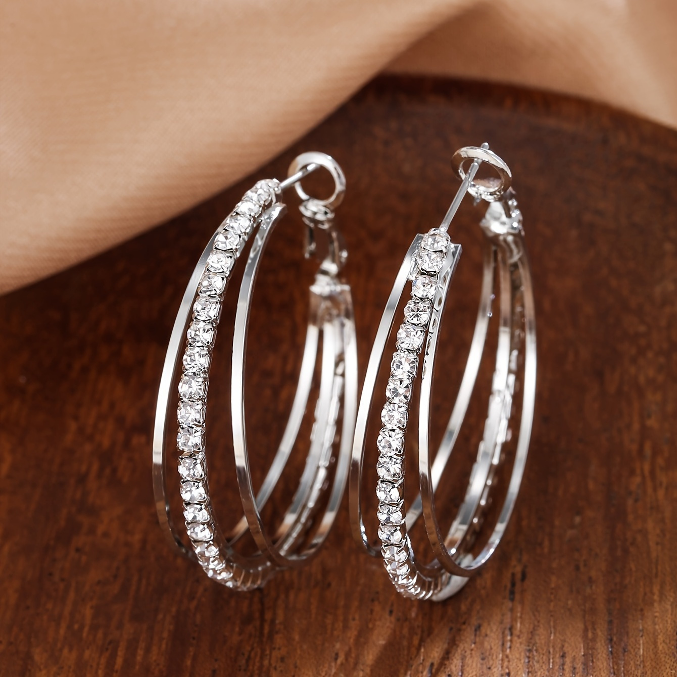 Earring Set Mini Round Silver Plate Fashion Hoop Earrings Temu