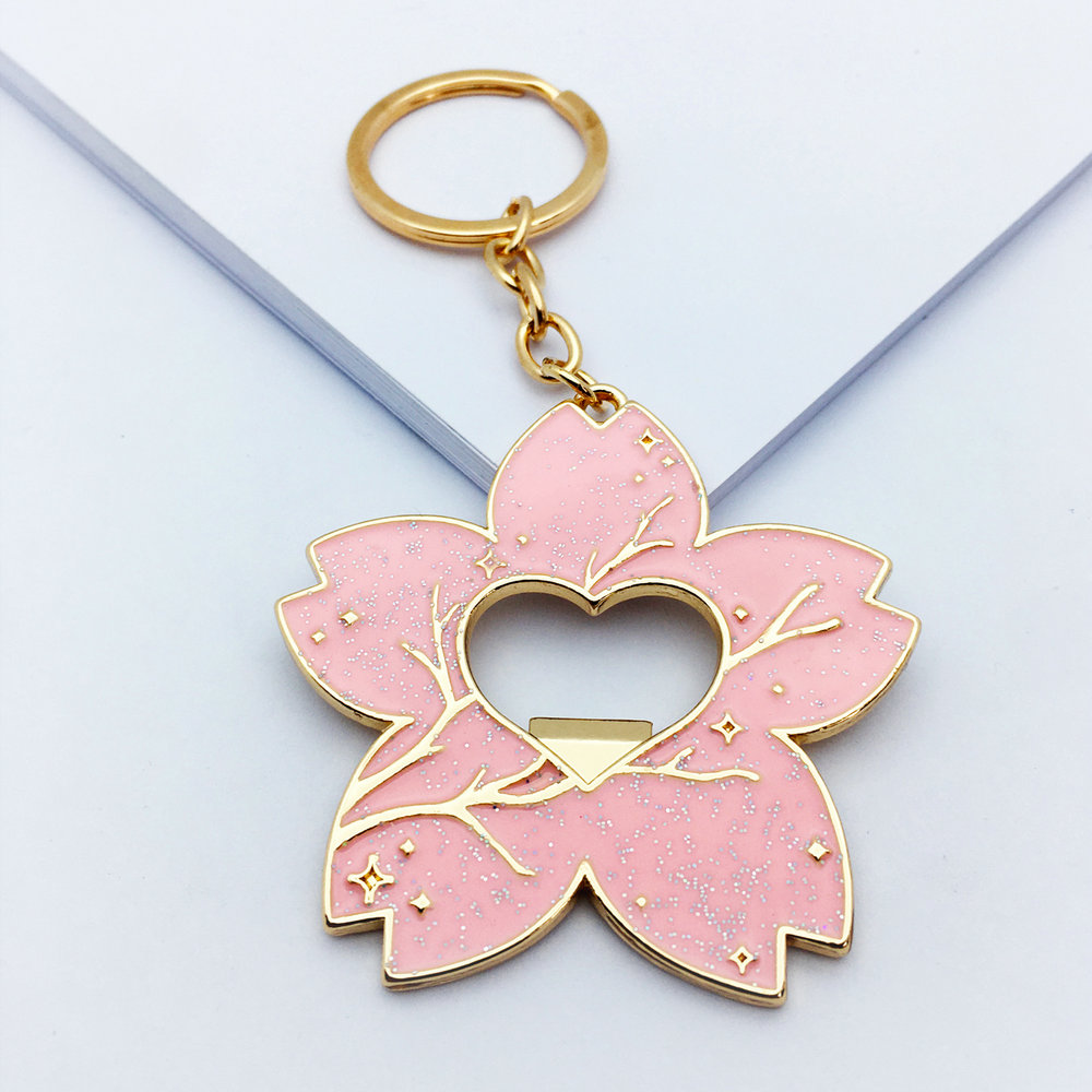 Pink Sakura (Cherry Blossom) Flowers Handbag/Purse Charm