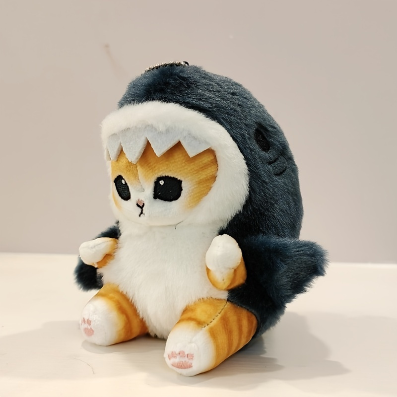 

Adorable Shark Cat Plush Doll Pendant - Perfect For Room Decor, Car Bag, Or Holiday Gift! Christmas Gift Halloween Thanksgiving Gift