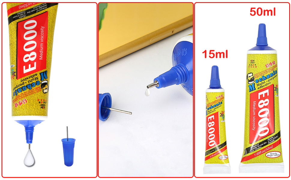 High Quality E8000 Glue 50ml Multipurpose Adhesive Epoxy Resin Diy Jewelry  Fix Touch Screen Glue - Price history & Review, AliExpress Seller - China  Stationery