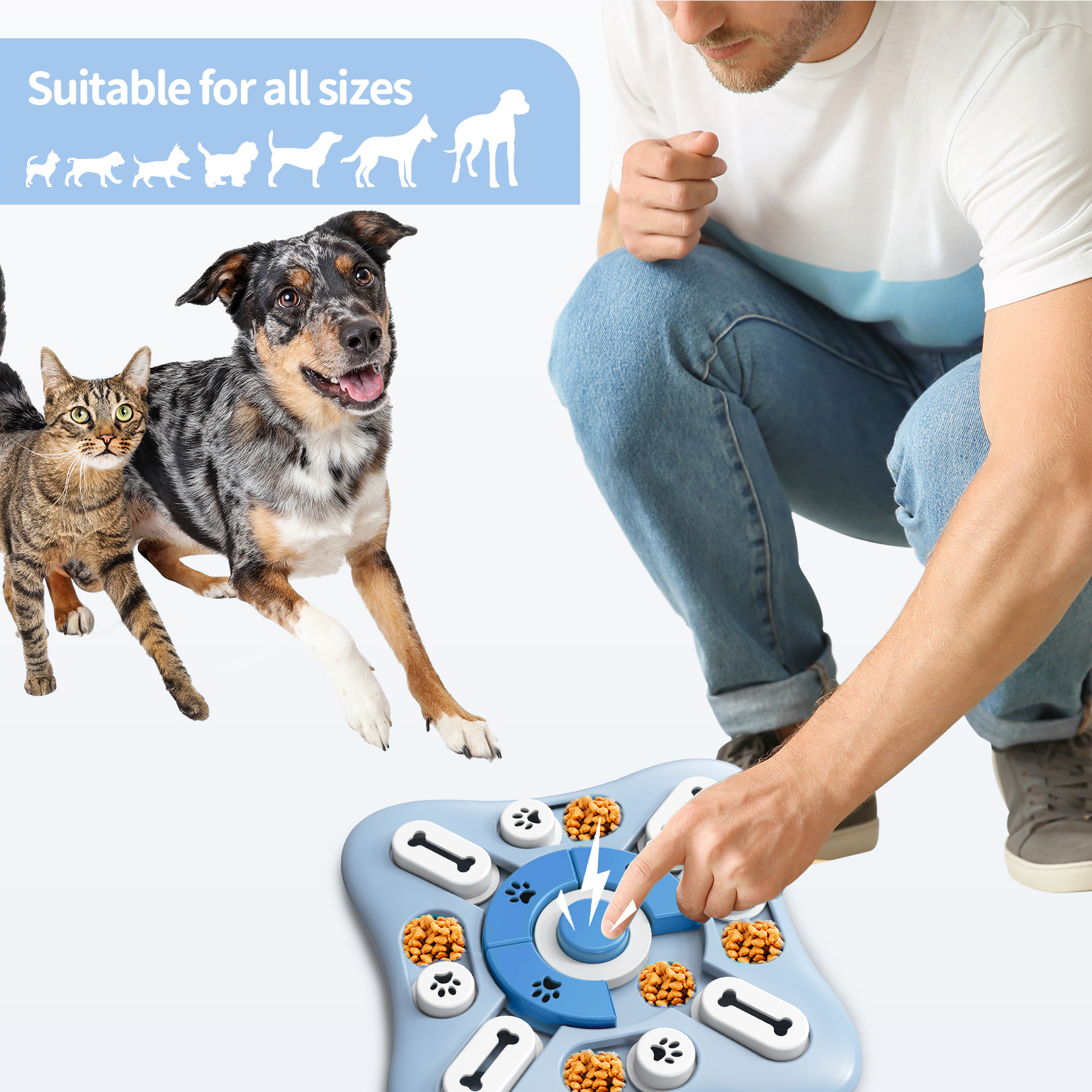 All for Paws Interactive Dog Treat Dispenser Slow Feeder Toy Dog Puzzle  Maze Enrichment Mental Stimulation Toys - Yahoo Shopping