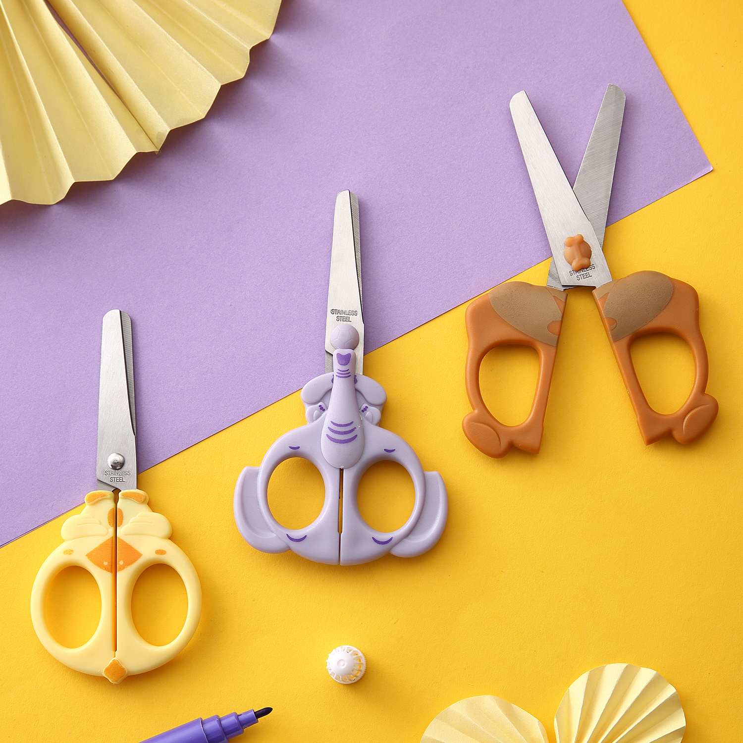 maker Scissors Cute Alloy Scissors Cartoon Banner Maker - Temu