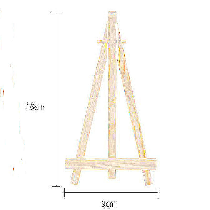 4 By 4 Inch Mini Canvas And 8*16cm Mini Wood Easel Set For
