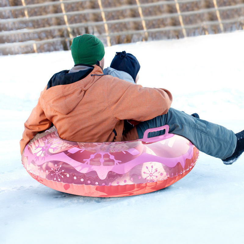 Christmas Snow Tube For 2 Persons Inflatable Snow Sled With - Temu