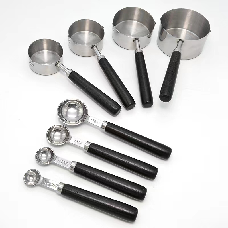 Measuring Cups and Spoons Set, 18/8 Stainless Steel Measuring Cups and  Spoons Set of 11, Metal Measuring Cups with 1/8 Measuring Cup Set, Dry