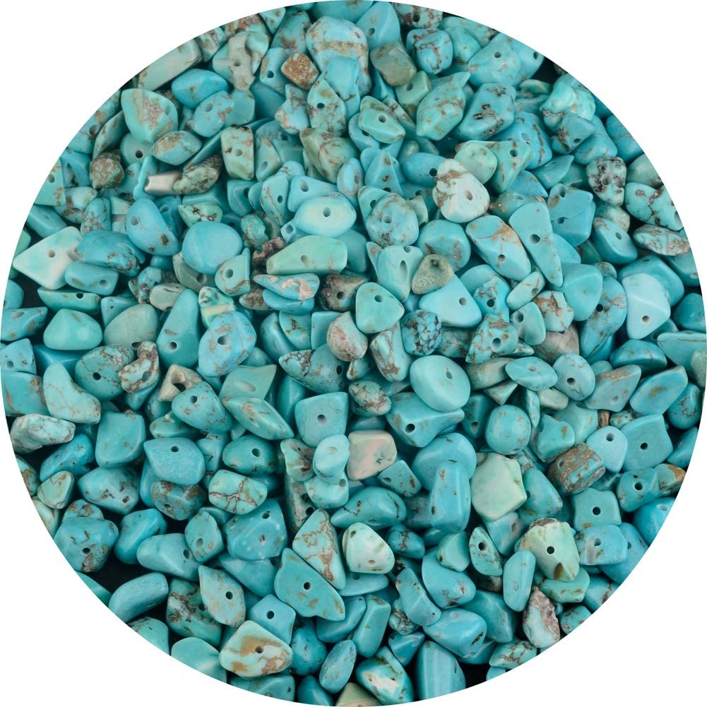 Natural Chip Stone Beads for Jewelry Making, Irregular Gemstone Loose Beads Crushed Chunked Crystal Pieces Rock Beads Hole Drilled for DIY Art