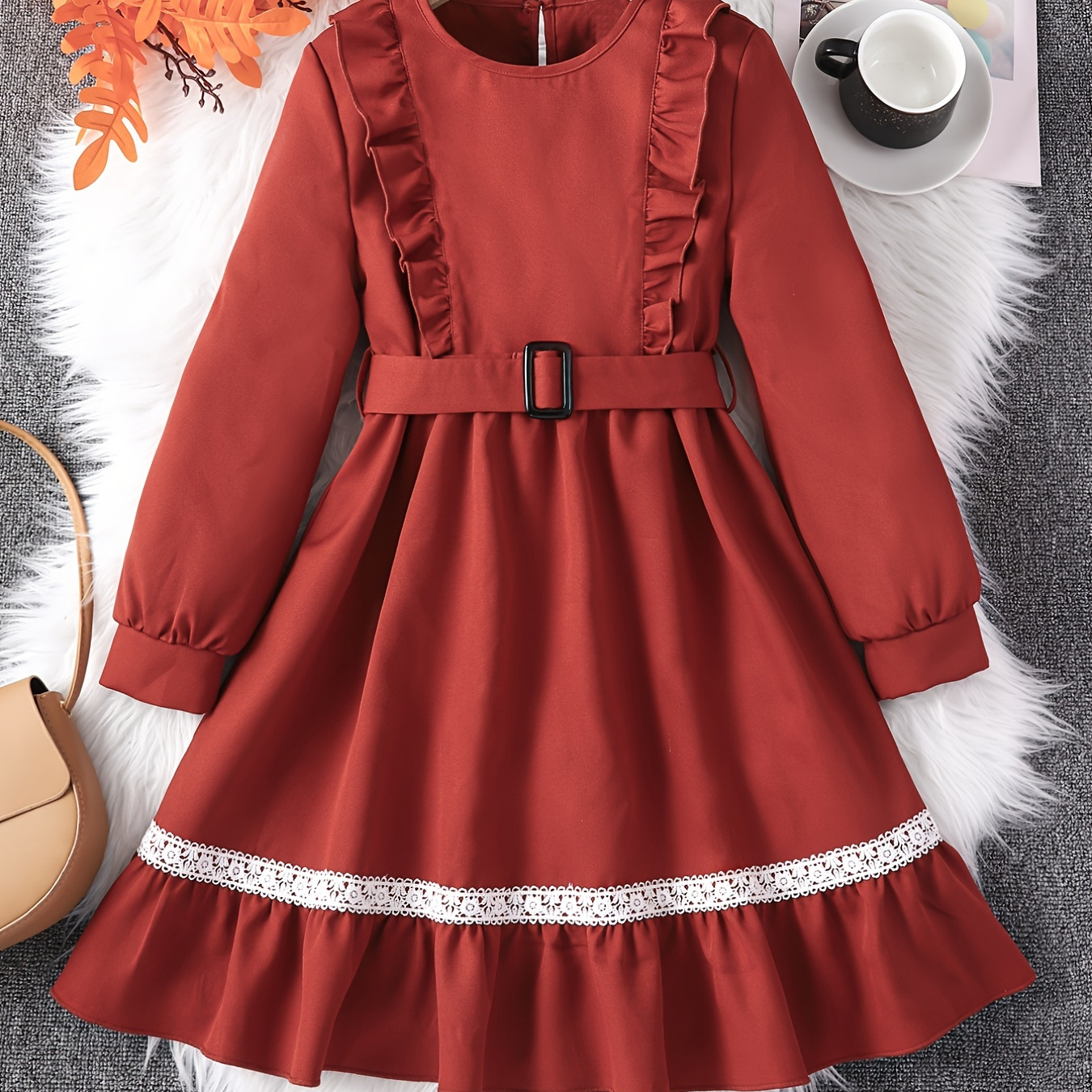 Autumn Winter Girls Long Trench Coat Double Breast... – Grandado