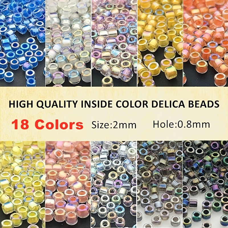 

500 Pcs Glass Beads 2mm Symphony Transparent Series Diy Tassel Accessories Loose Beads