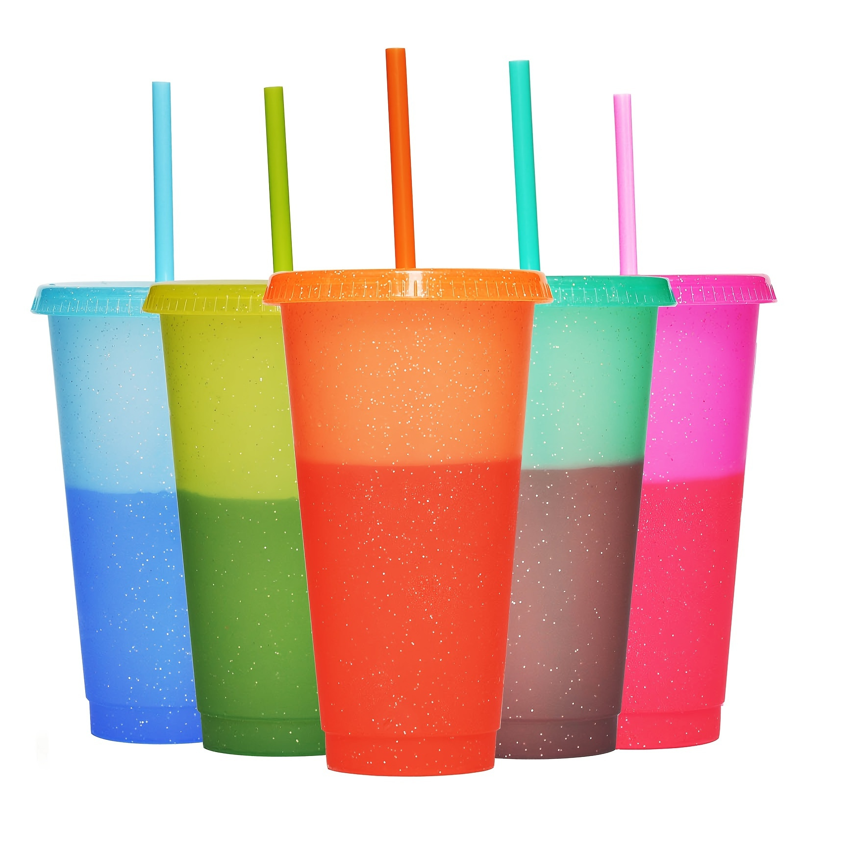 Color Changing Cups Tumblers with Lids - 4Pcs 16oz Pastel Colored