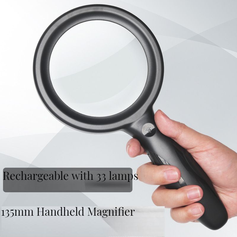 Super Large Rechargeable Magnifying Glass With Led Light Hand Held Optical Magnifying  Glass For High Definition High Power Maintenance For The Elderly Reading  Pupils And Children'S Science - Industrial & Scientific - Temu