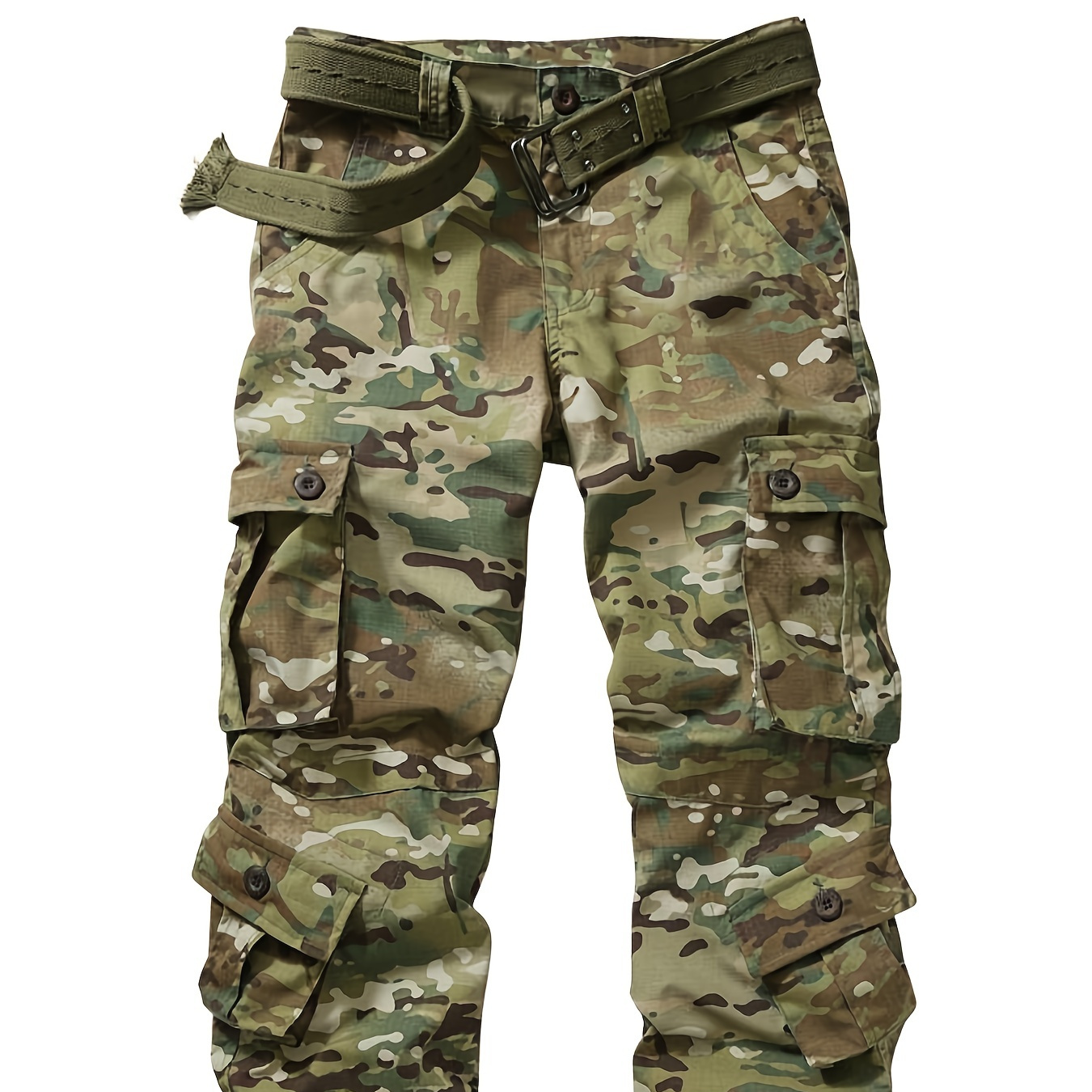 

Pantalon cargo camouflage tendance, pantalon cargo multi-poches camouflage pour homme, pantalon décontracté ample pour l'extérieur, pantalon de travail pour homme, style streetwear hip hop