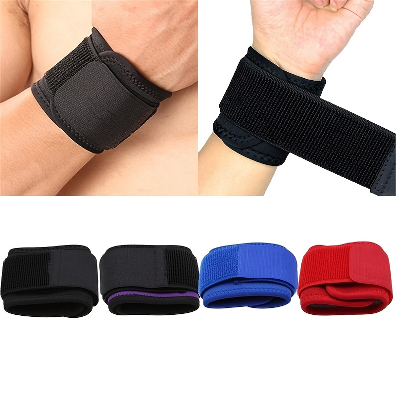 BraceUP Wrist Compression Strap and Wrist Wrap Wrist Band, Brace for  Tendonitis, Tennis, Gym, Workout, One Size Adjustable (Black), 1 PC