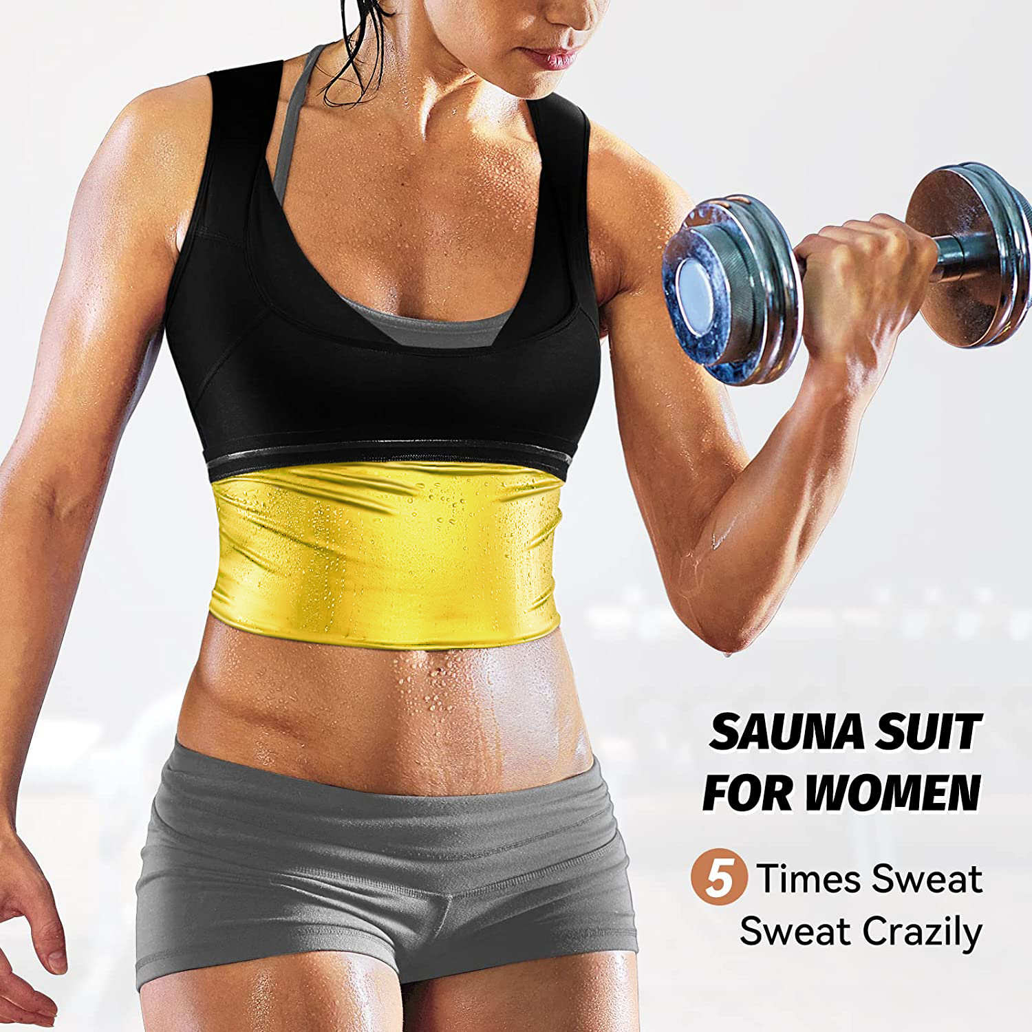 Sauna Vest Sweat Waist Trainer Women Lower Belly Fat Heat - Temu