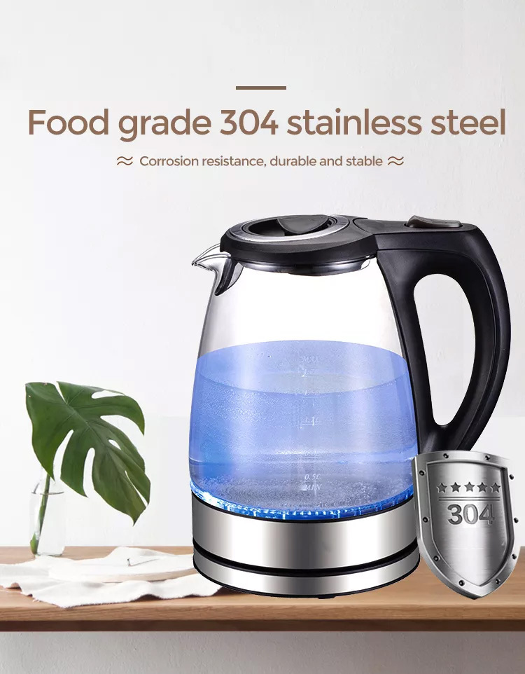 Glass Electric Kettle Household Large Capacity Stainless Steel Automatic  Power Off Kettle Tea Maker Transparent - AliExpress