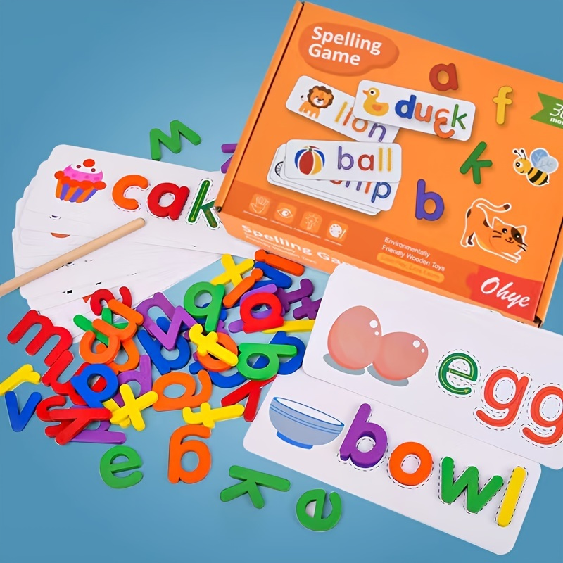 Childhood Early Education Alphabet Cards Spelling Exercise Educational ...