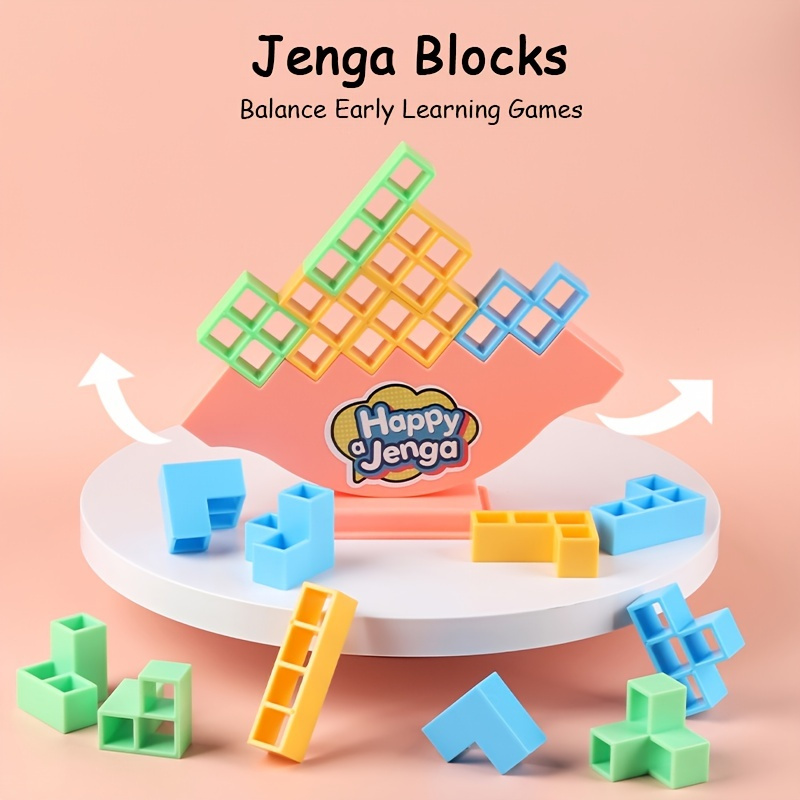 Boîte de blocs Jenga jouets de construction jouets de haute - Temu Belgium