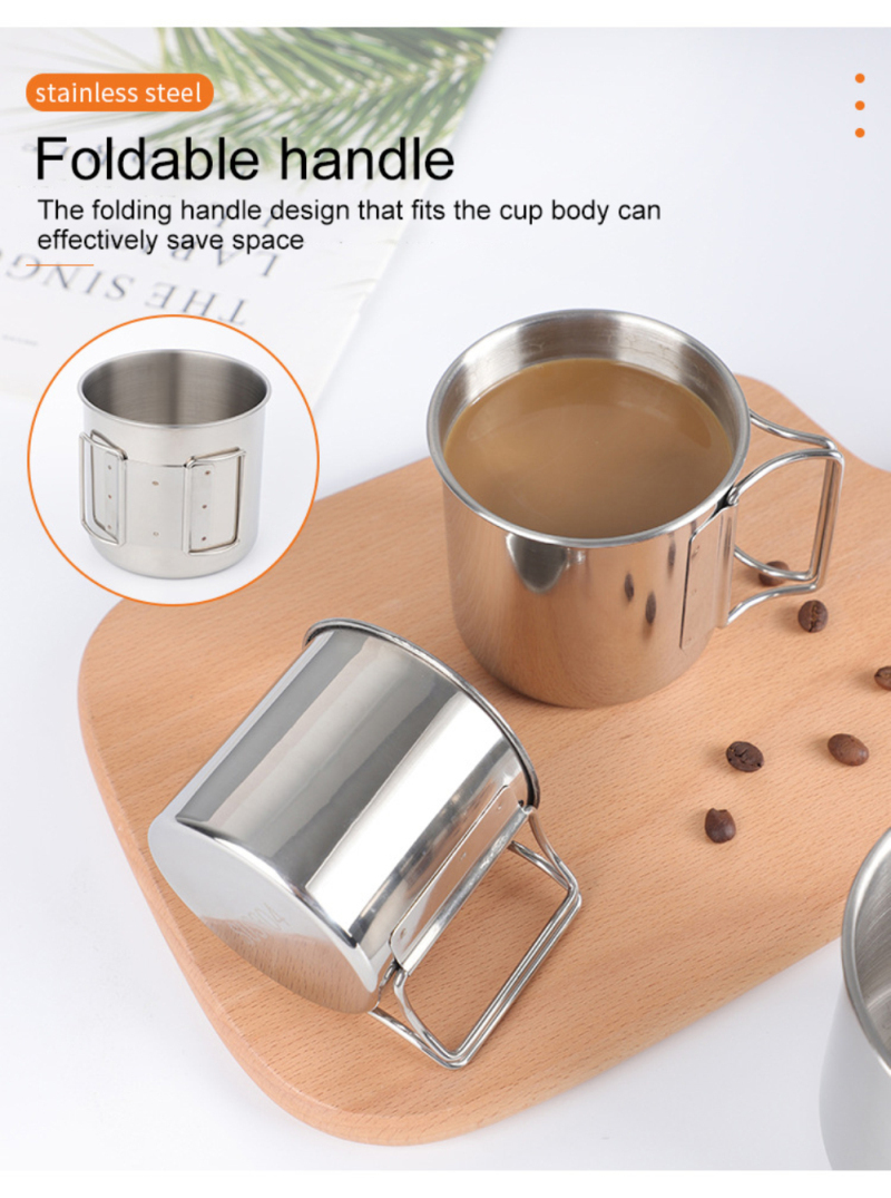 Takeda Stainless Steel Double-Wall Insulated Mug with Karabiner