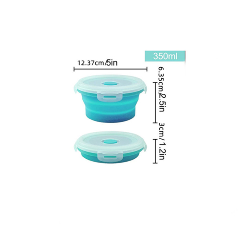 Silicone Folding Bowls Collapsible Storage Bowls With Lids - Temu