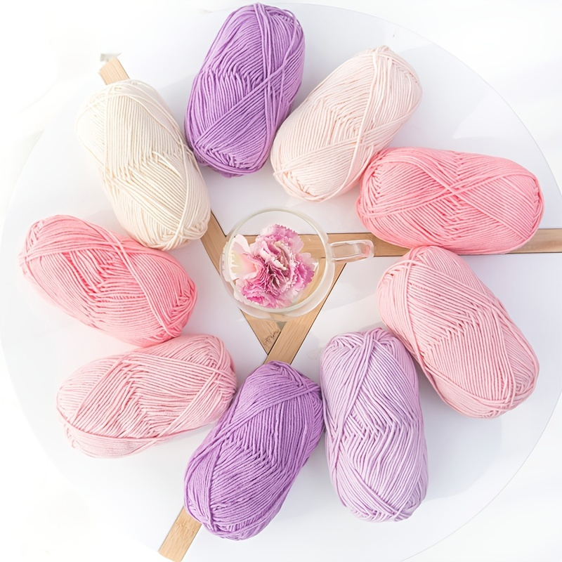 32m Solid Color Soft Crochet Yarn Knitting Thread Cloth Thread DIY Crafts  Cotton Wool Knitting Carpet