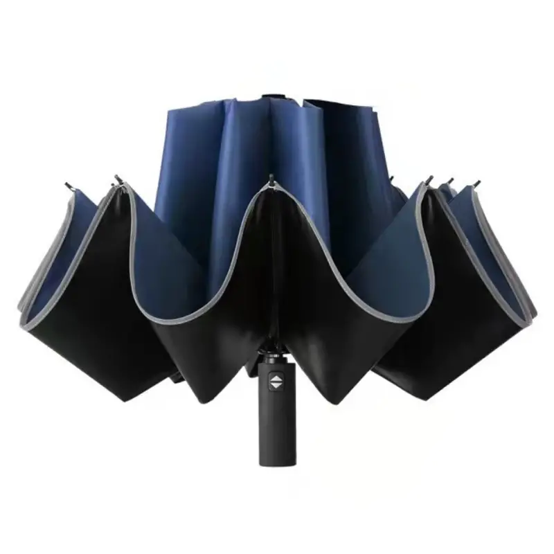 umbrella windproof travel umbrella night reflective strip 99 sun protection compact folding reverse umbrella details 9