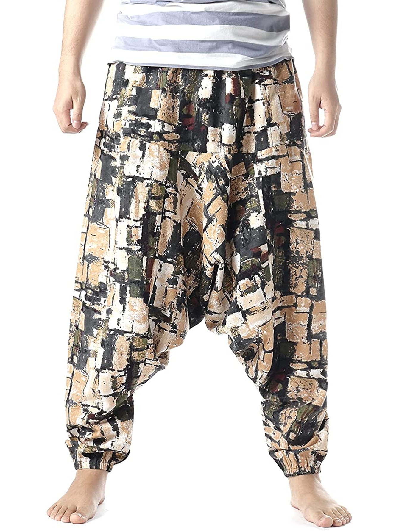 Men’s Tribal Harem Pants – 100% Cotton - Cosmic Serenity Shop