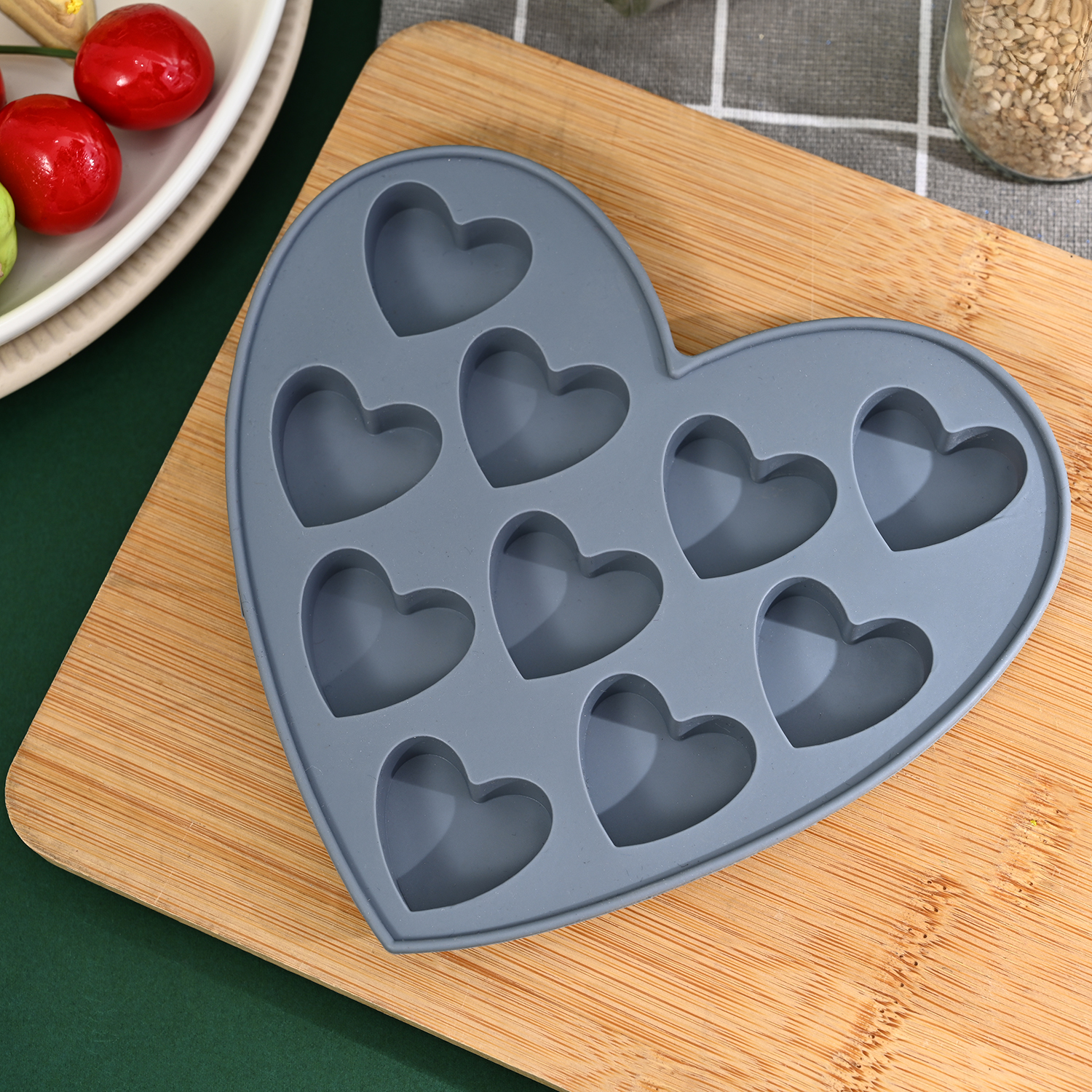 Silicone Mini Heart Molds for Baking, Heart Shape Ice Cube Candy