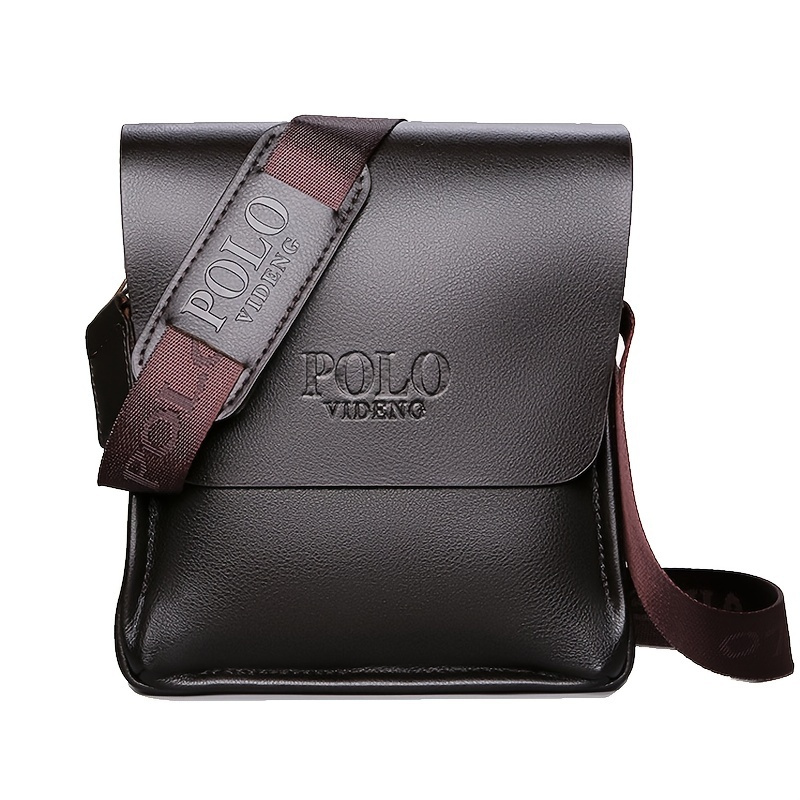 1pc Casual Business Shoulder Bag Vertical Leather Chest Bag Spot Mens Trend  Crossbody Bag, Free Shipping For New Users