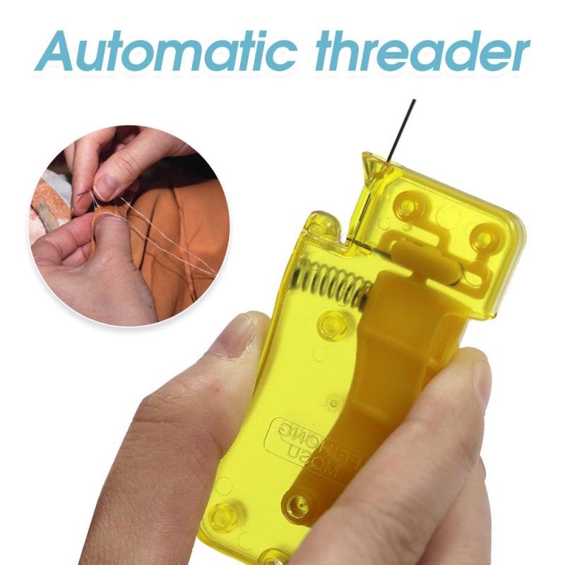 2PC Auto Needle Threader, Simple Threader Needle DIY Sewing Needle Easy  Threader for Machine and Hand Sewing for Adult,Old,Kids, Housewife (Yellow)  - Yahoo Shopping