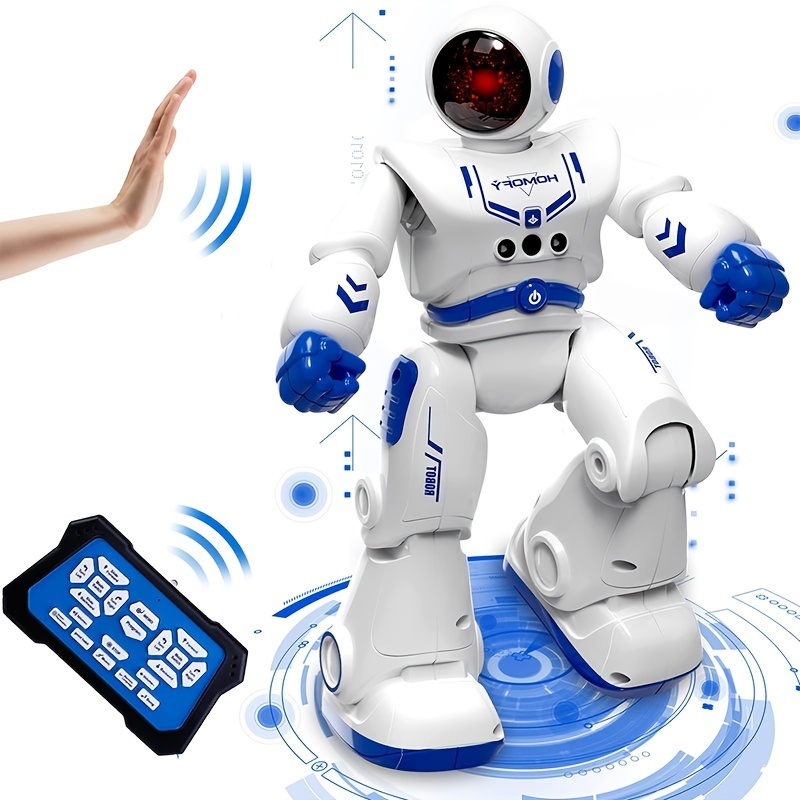 HPROMOT RC Robot Toy for Kids Remote Control Robot Toy, Smart Gesture  Sensing Rechargeable & Programmable Robot Walking Dancing Singing Chirstmas  Gift