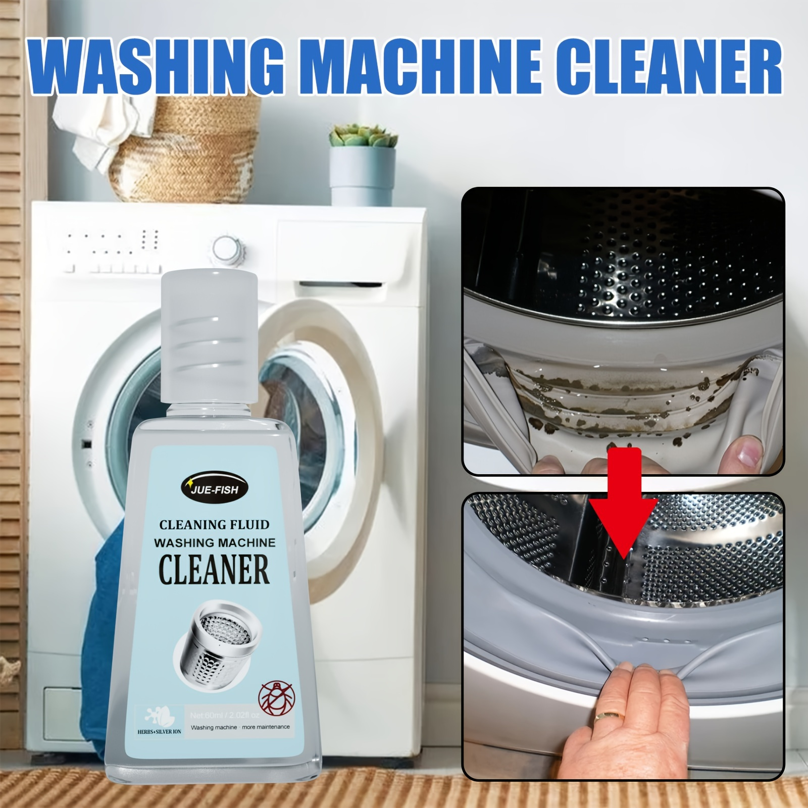 Eco-Friendly Washing Machine Cleaner Descaler - Deep Clean for HE Front  Loader & Top Load Washer - 5/10pcs Septic Safe Deodorizer Tablets