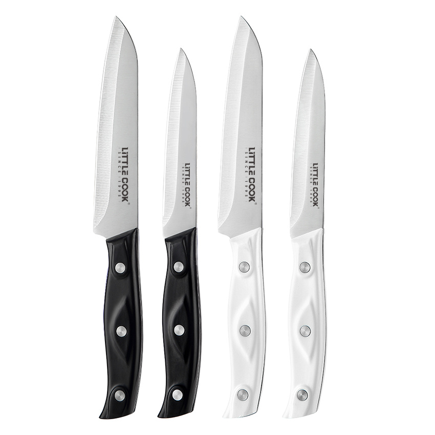 MONGSEW 8 Pcs Paring Knives, 4 Pcs Paring Knife and 4 Pcs Knife Sheath, 4inch Fruit and Vegetable Knife, Stylish Paring Knife Set, German Stainless