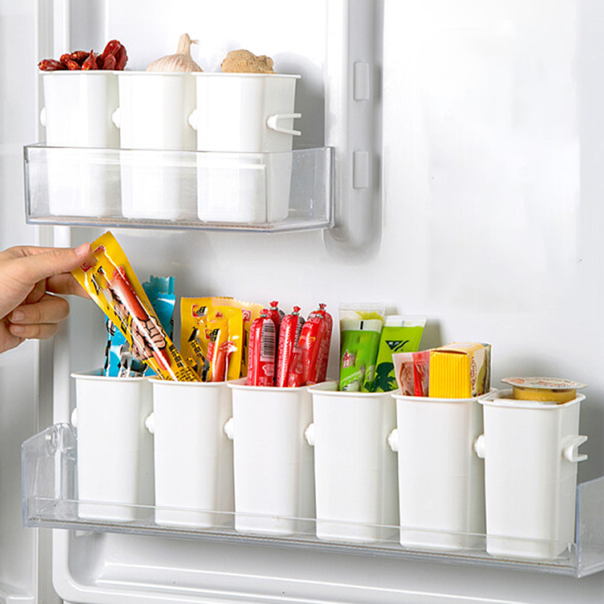 Refrigerator Organizer With Hollow Handle Clear Kitchen - Temu