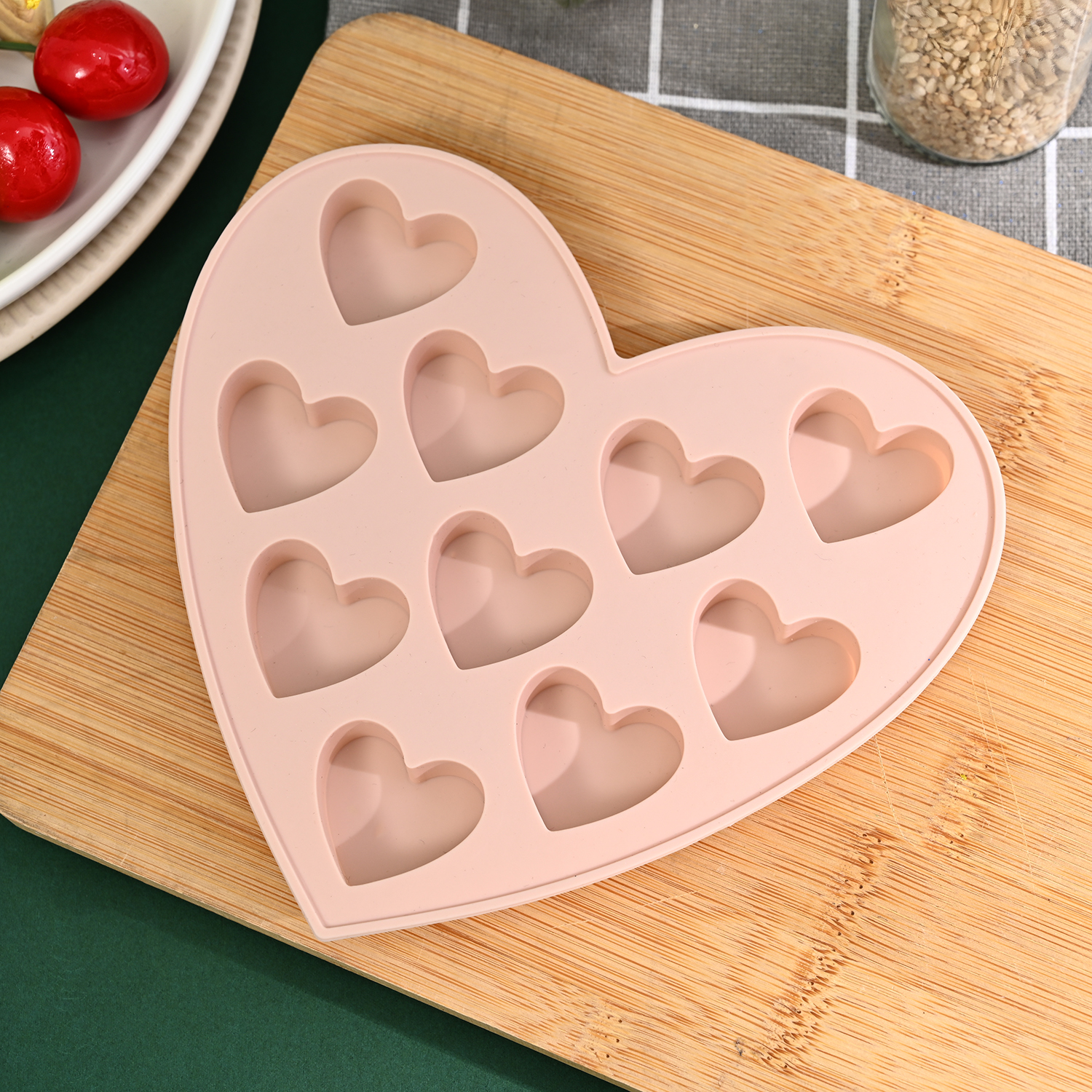 1pc Heart Silicone Molds for Baking - Chocolate Molds Silicone