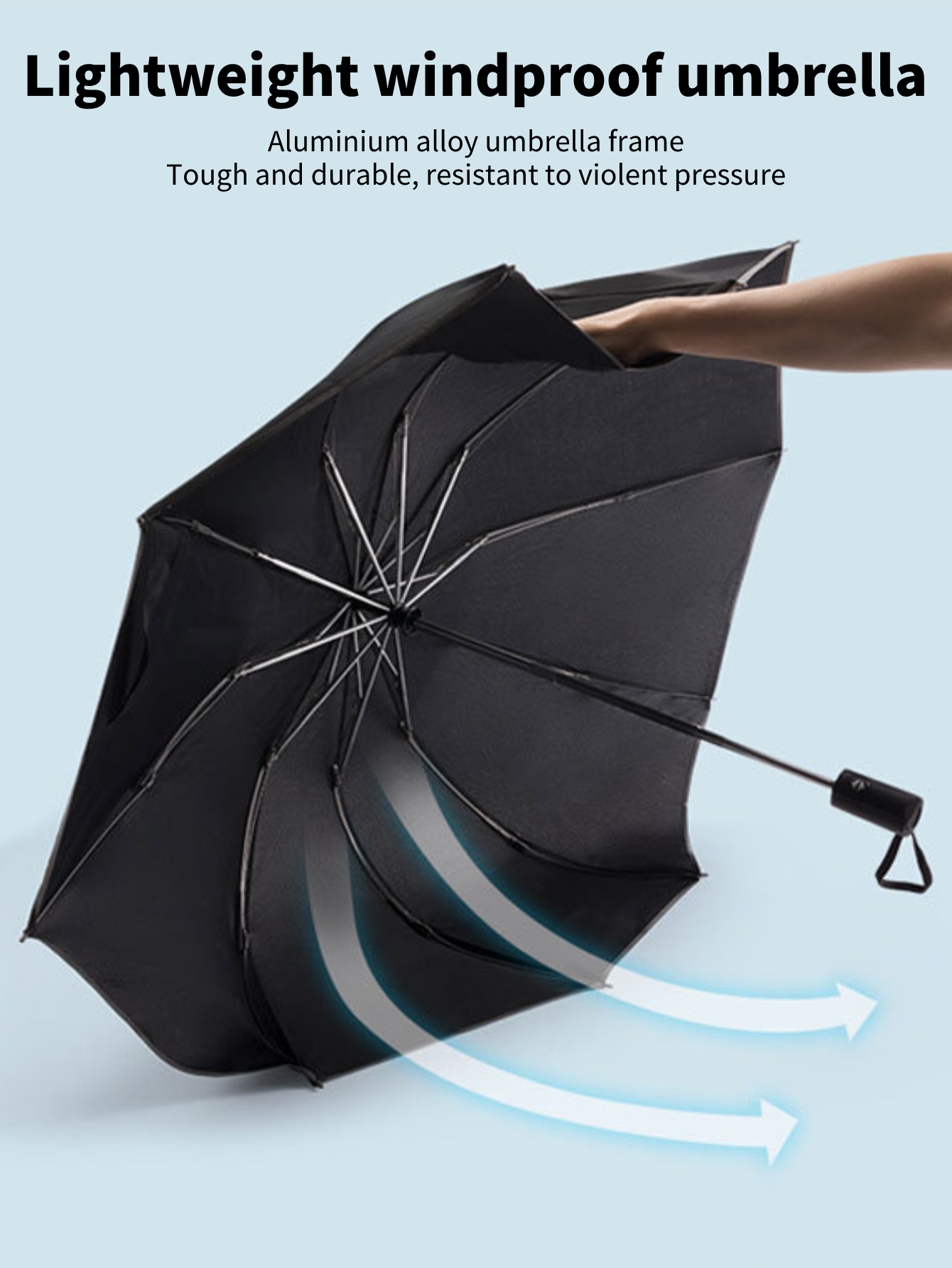 umbrella windproof travel umbrella night reflective strip 99 sun protection compact folding reverse umbrella details 0