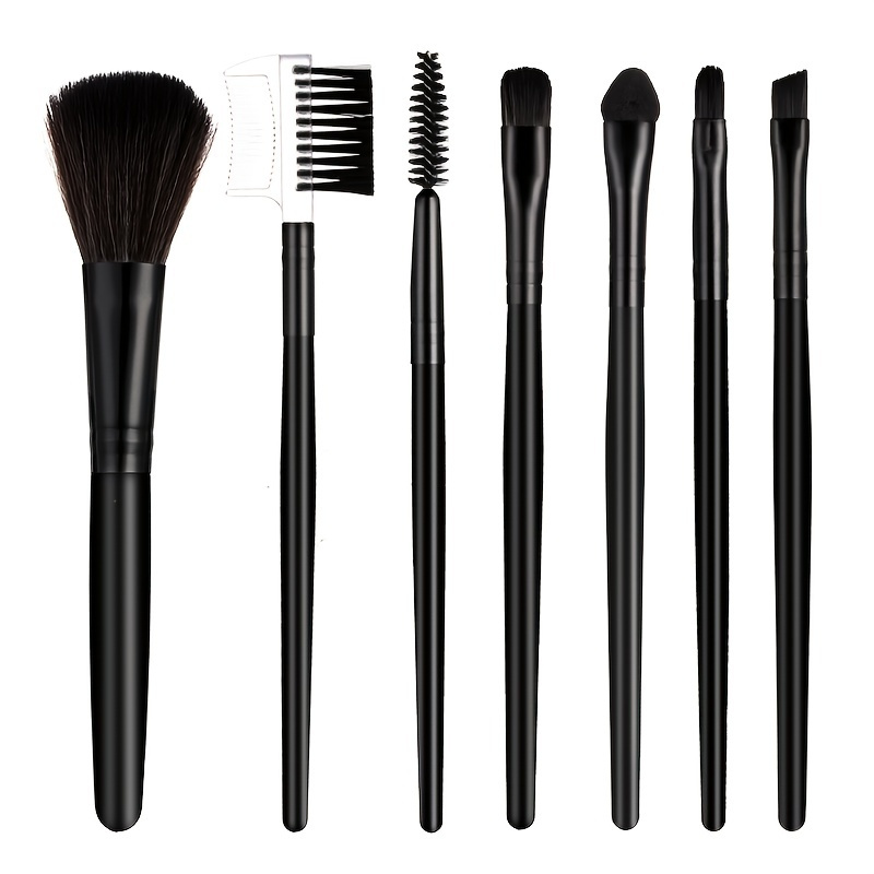 6pcs/set Mini Travel Portable Makeup Brush Set With Soft Animal Hair,  Including Eye Shadow Brush, Loose Powder Brush, Blush Brush, Blending  Brush