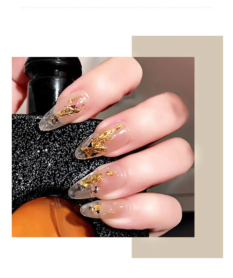 Glitter Nail Art Foil Paper Makeup Jewelry Irregular Shiny Foil Leaf Gold  Silver Flakes Nails DIY Stickers Manicure Decorations