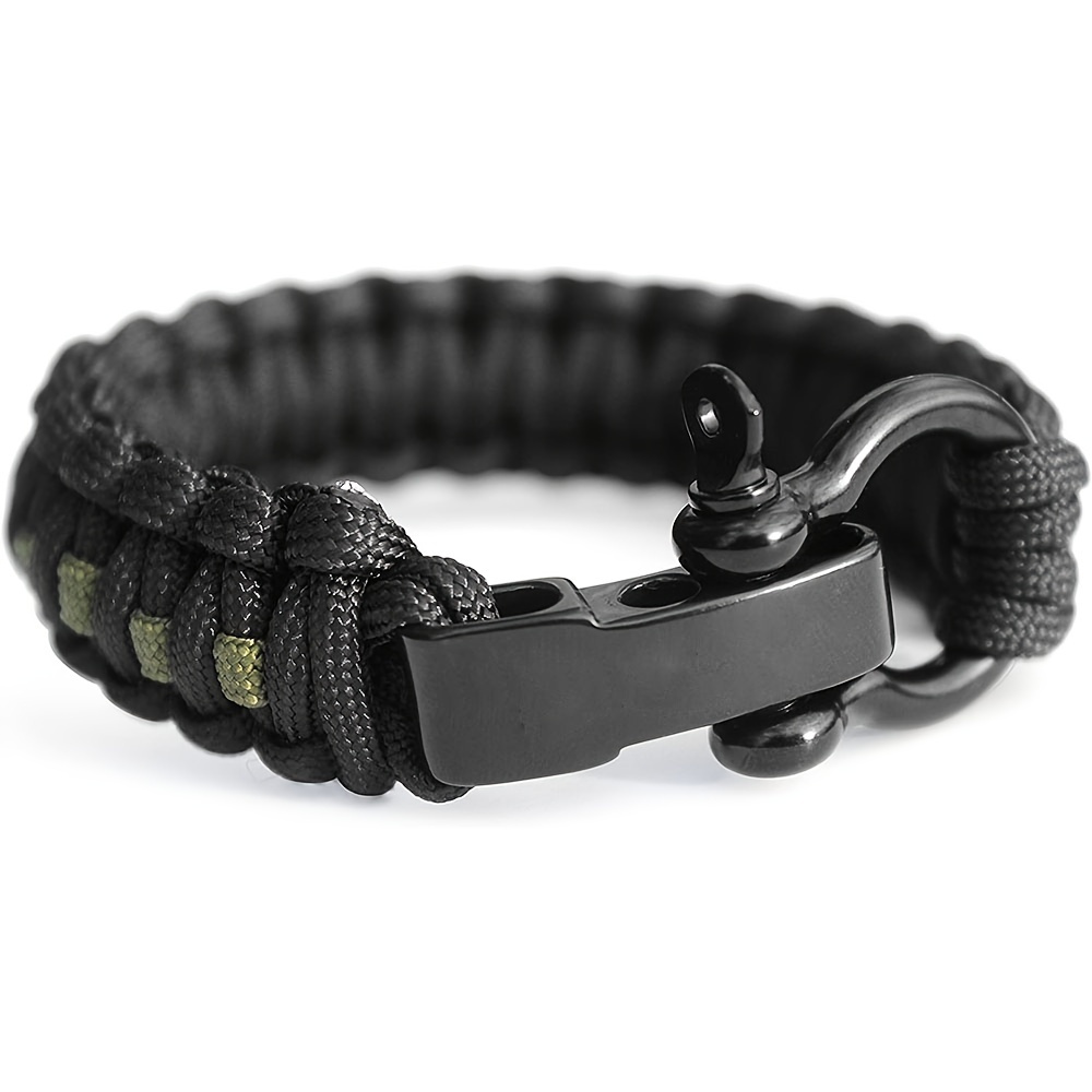 Seven-core Paracord Multifunction Outdoor Survival Bracelet , Stainless ...