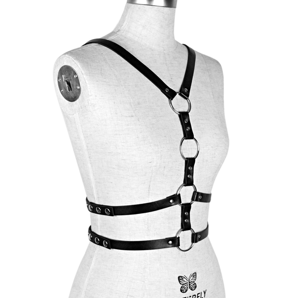 Ladies Belt Pu Leather Harness Ladies Underwear Body Bondage Adjustable ...